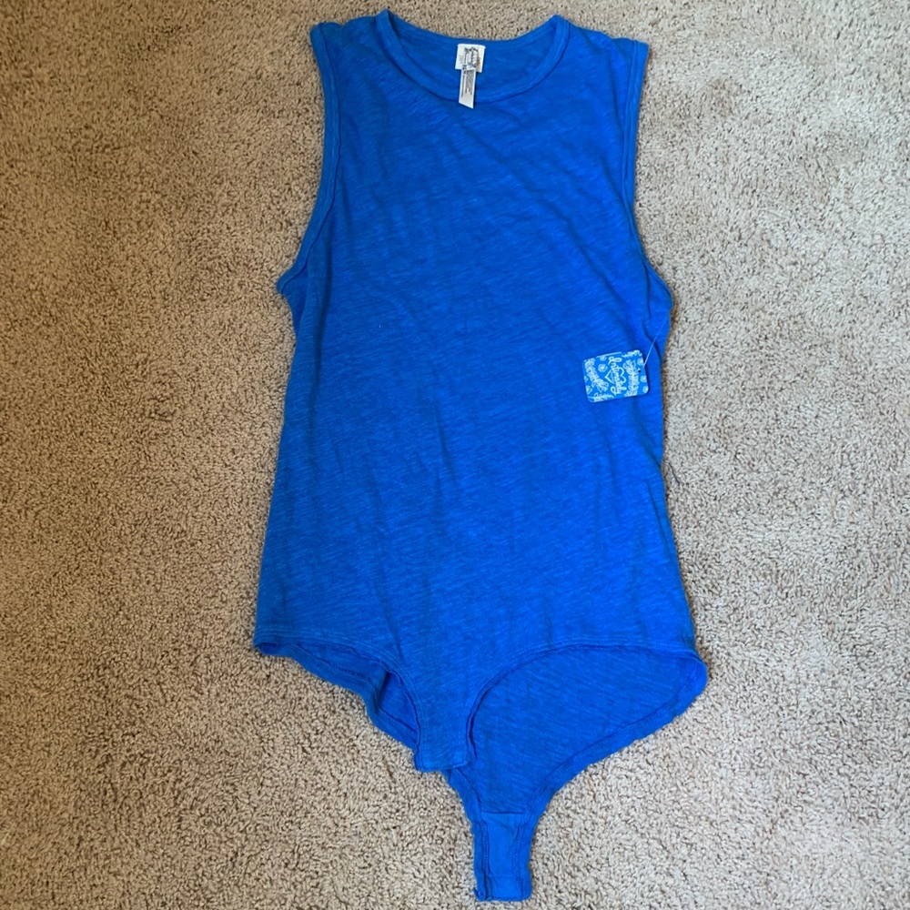 New with tags intimately free people blue tank body suit